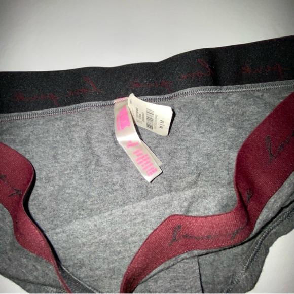 2Pc Pink Victoria’s Red and Gray Lace and Cotton Panties - Picture 11 of 12